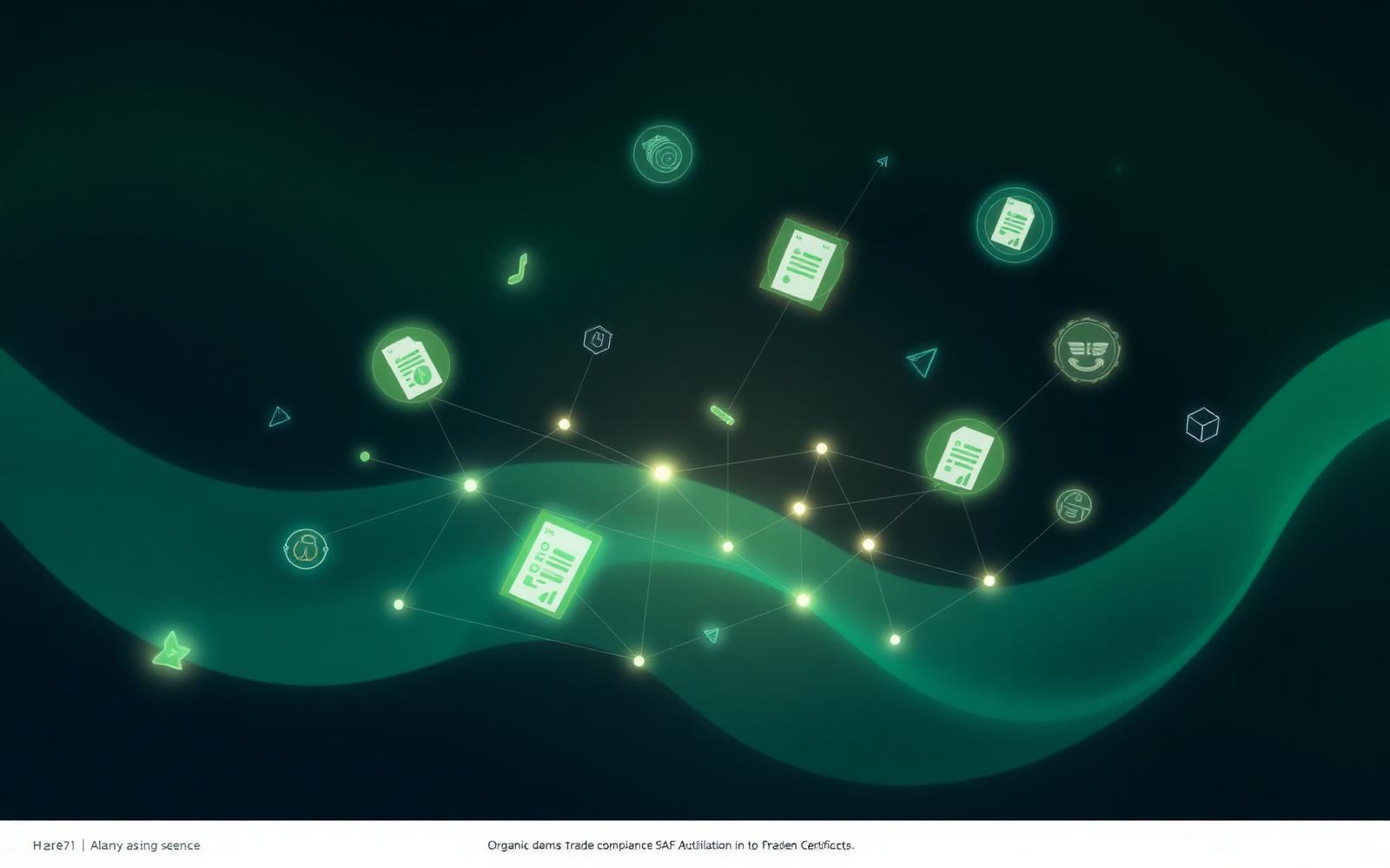 Organic evidence graph connecting certificates, invoices and shipment records